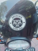 Advocate Logo Radium Sticker for Car & Bike – 3 Inch Round (Pack of 2) - Image 3