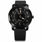 Black Arabic Numeral Dial Men’s Analog Quartz Watch with Black Strap | Classic Stylish Wrist Watch for Men